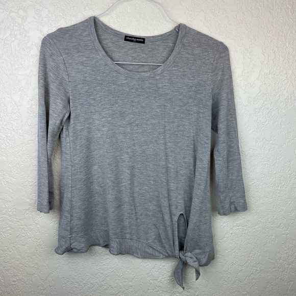 Cha Cha vente grey cropped top - Picture 1 of 5